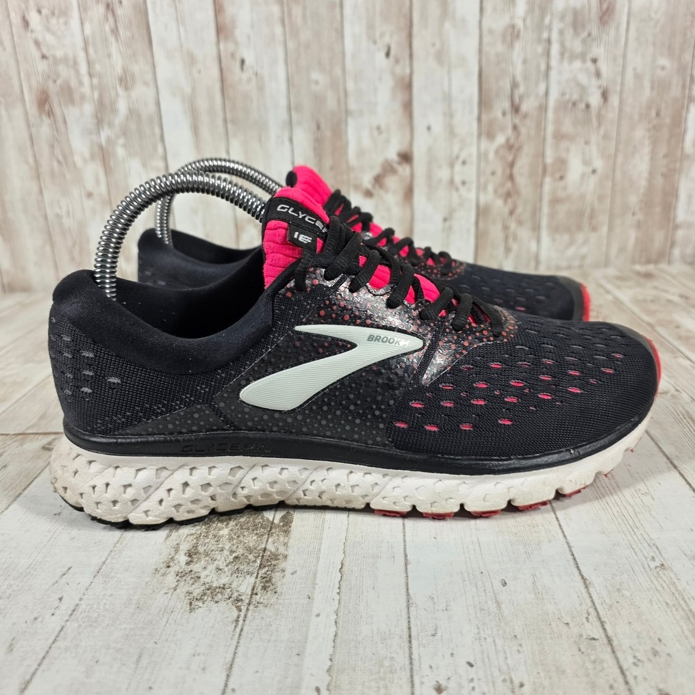 Brooks Glycerin 16 Womens Running Shoes Black Pink 1202781B070 Size 8